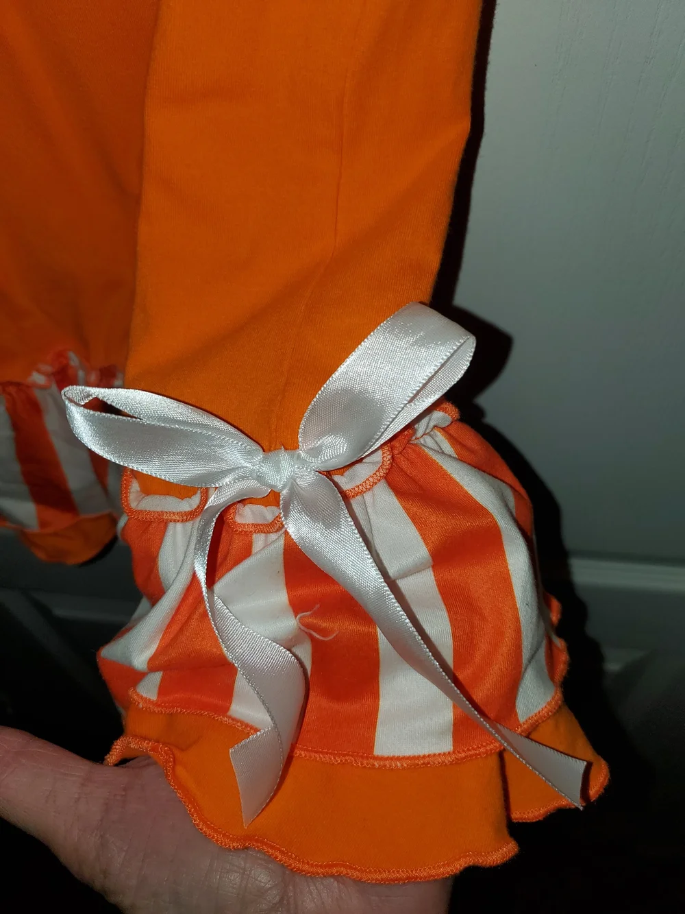 Girls Tennesse Orange Football Ruffle One-Piece Romper 12/18m